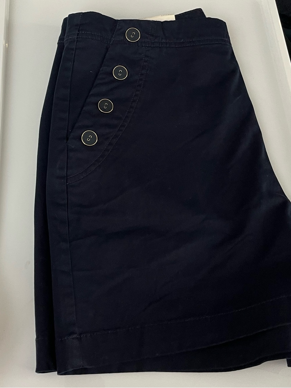 a new day Navy Stretch Chino Shorts Size 12 4” Inseam NWT